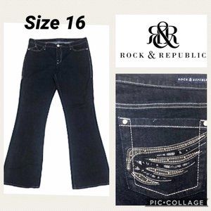 Rock & Republic Jeans Size 16 Bootcut Kasandra
